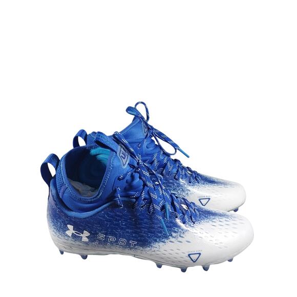 NWT@$130! UNDER ARMOUR SPOTLIGHT LUX MC 2.0! GRADIENT BLUE/WHITE, BOXED! SZ 11.5 - Picture 2 of 12